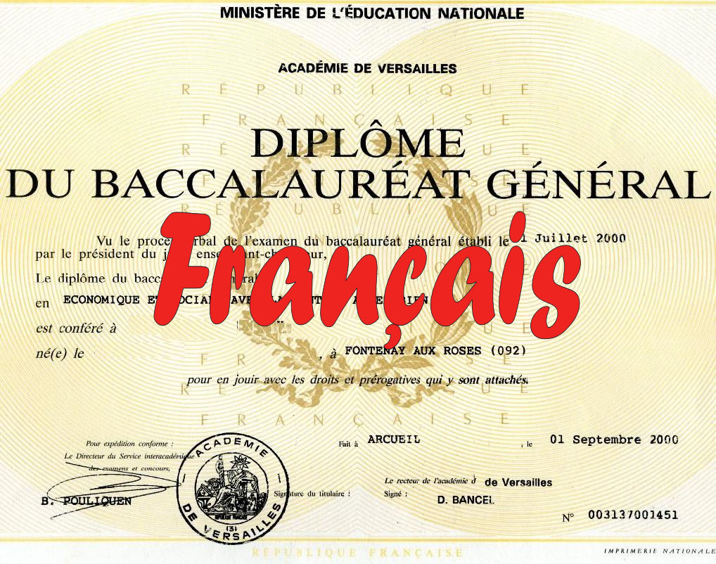 Exemple de faux diplôme