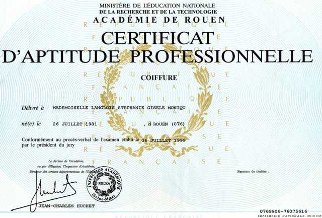 Exemple de faux diplôme